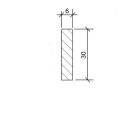 6x30x100 Betonband Grijs