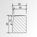 18/20x25x100 betonband grijs